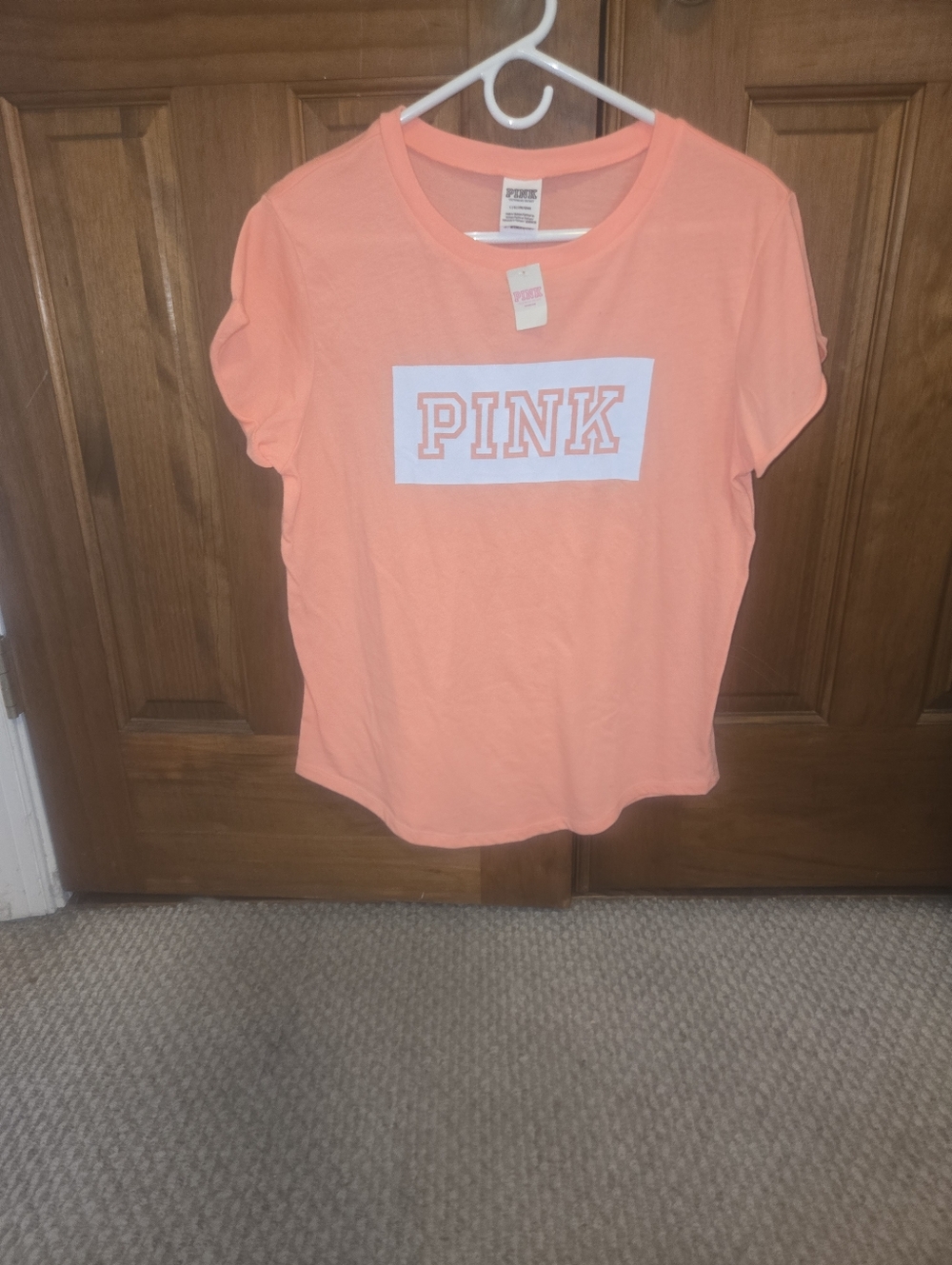 Victoria's Secret PINK Peach Graphic Tee